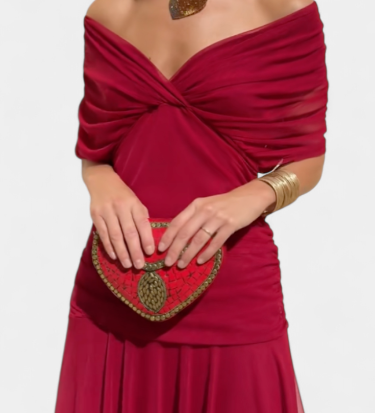 Alondra | Long Floral Dress with V-Neck