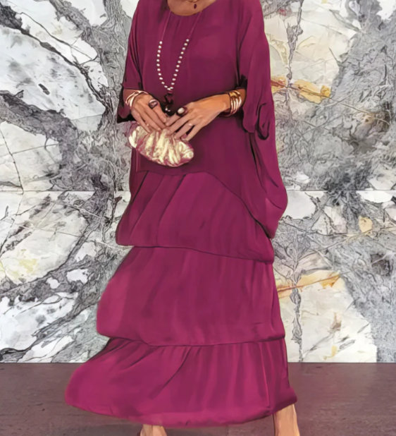 Caroline | Elegant Tummy Covering Maxi Dress
