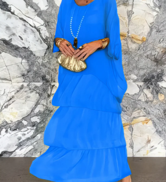 Caroline | Elegant Tummy Covering Maxi Dress
