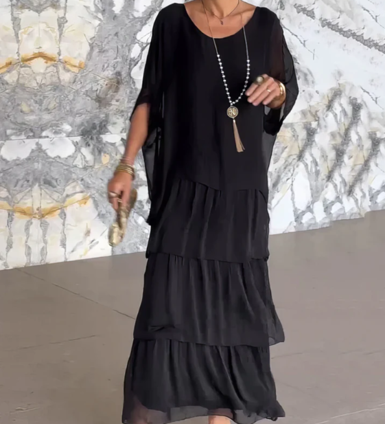 Caroline | Elegant Tummy Covering Maxi Dress