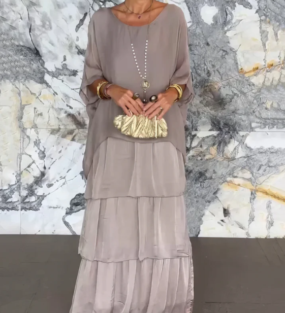 Caroline | Elegant Tummy Covering Maxi Dress