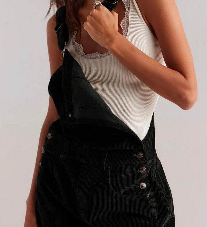 Retro Corduroy Utility Jumpsuit