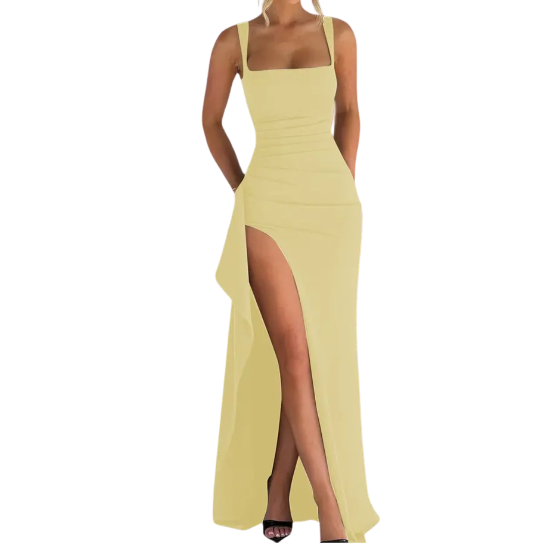 NADIRA™ – Sexy Backless High Split Slip Dress