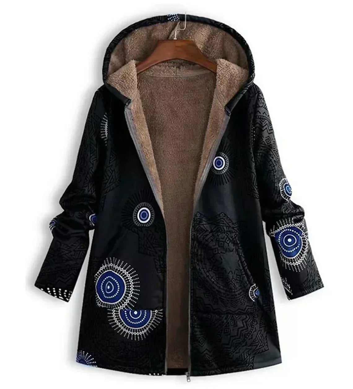ZAHARA™ | Artistic Fleece-Lined Jacket