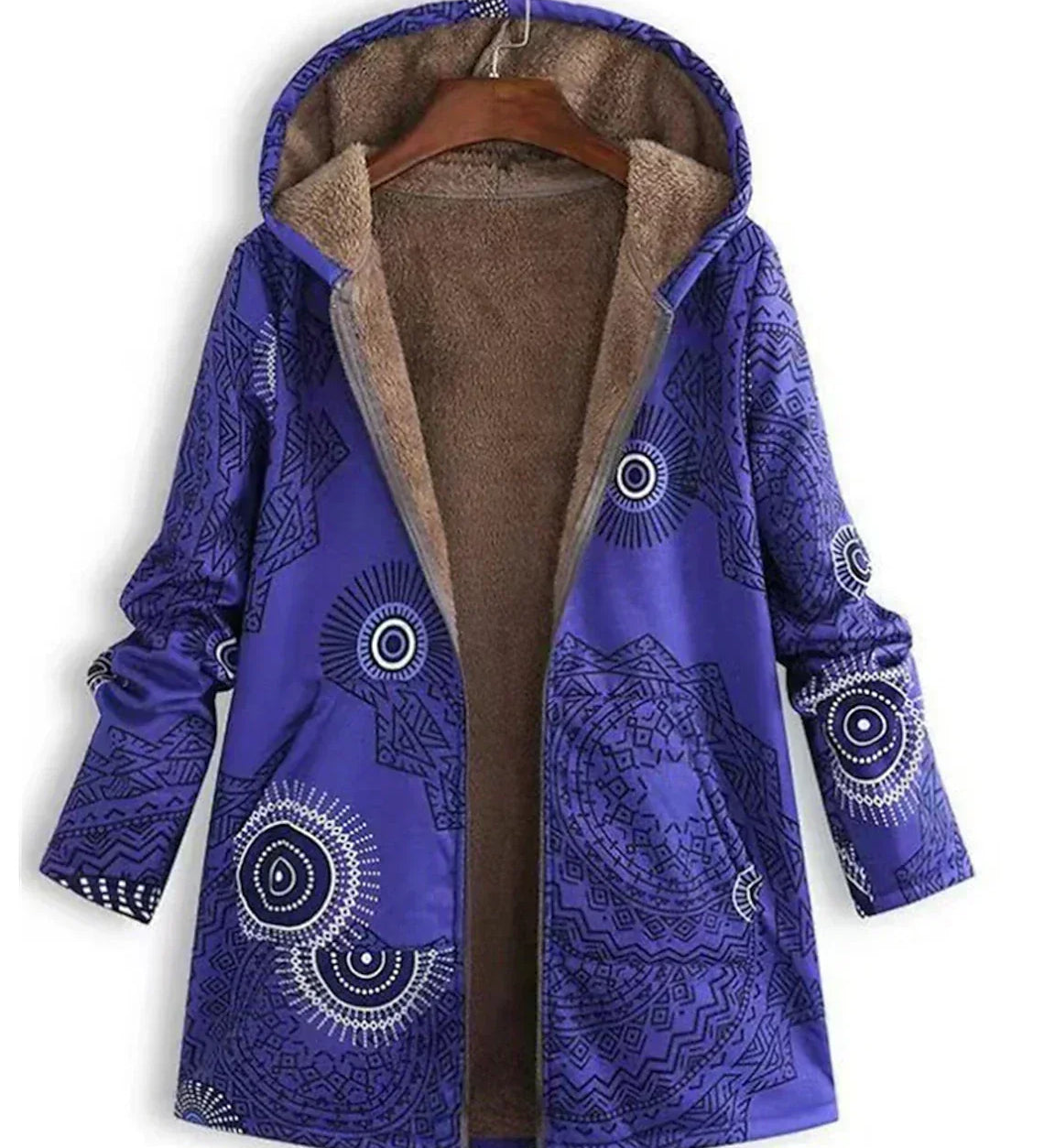 ZAHARA™ | Artistic Fleece-Lined Jacket