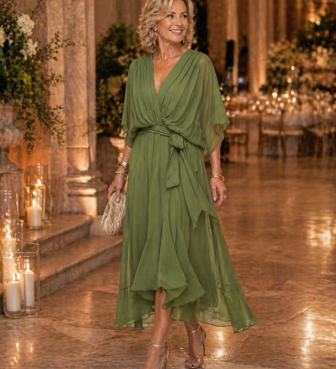 Monica | Elegant V-Neck Dress