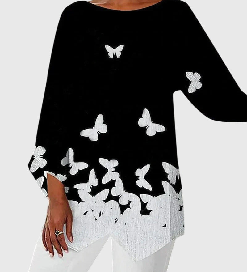 Alayah | Elegant Crew Neck Top