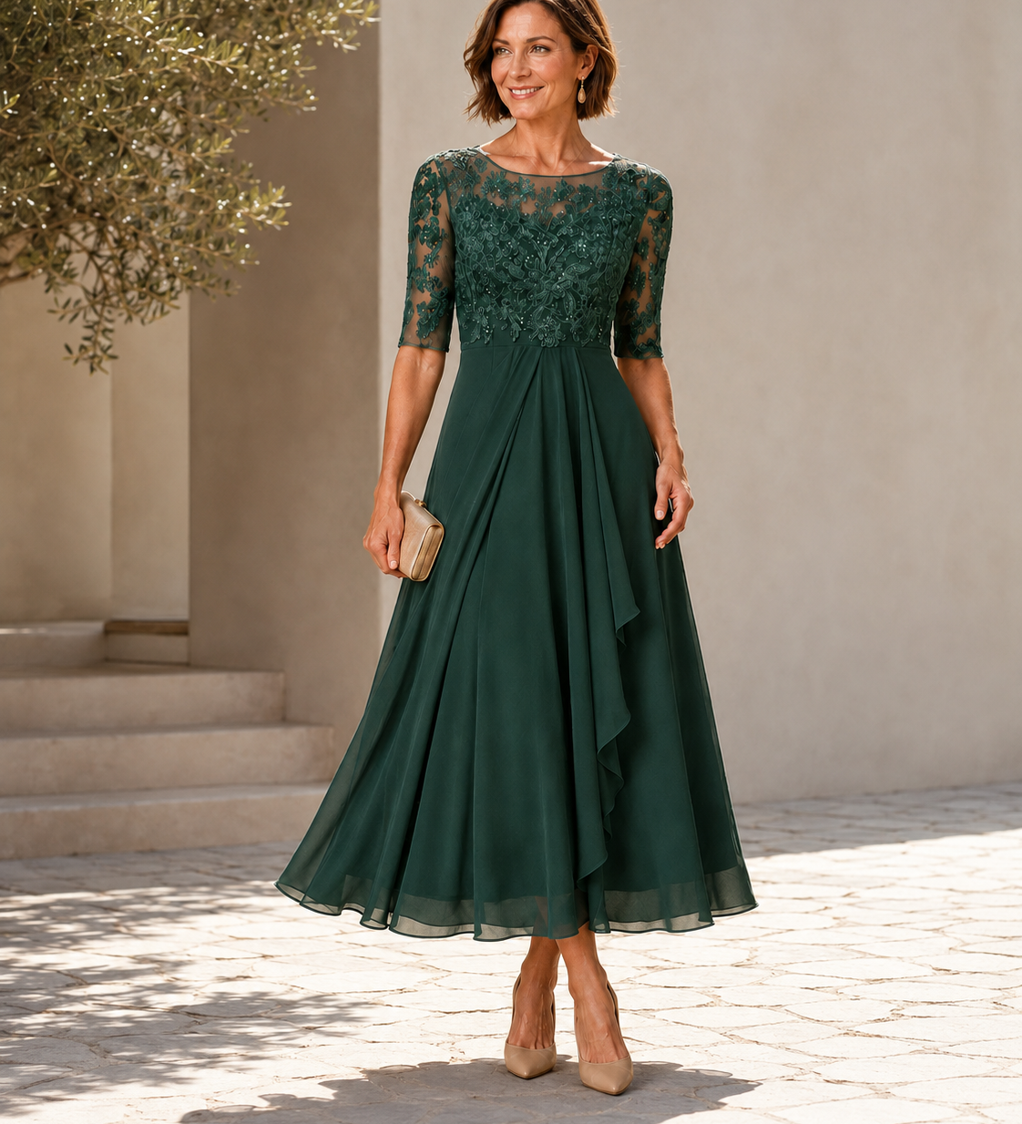 Rose - Lace Midi Dress