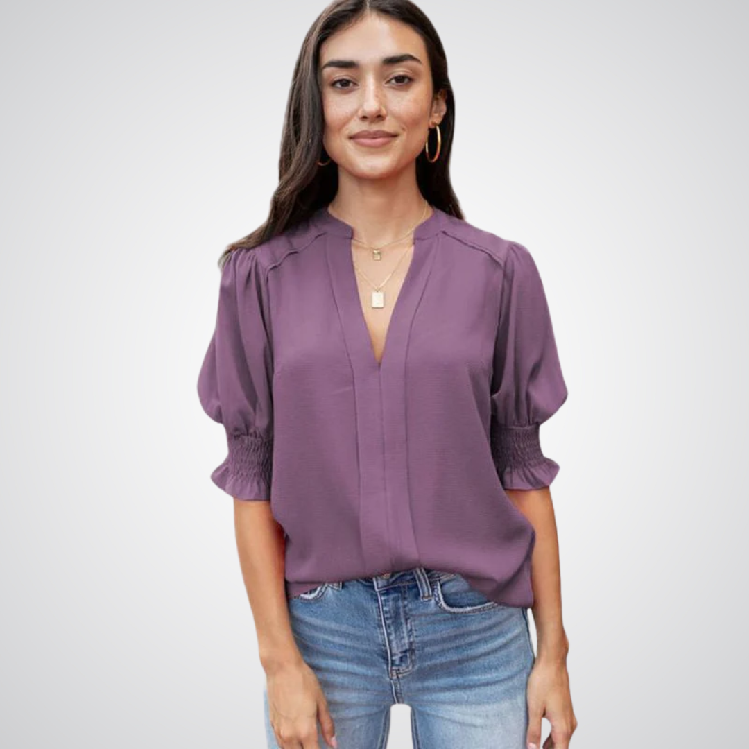 Monica - Chic V-Neck Blouse