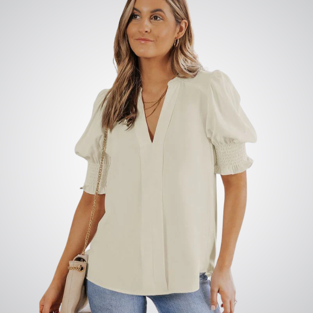 Monica - Chic V-Neck Blouse
