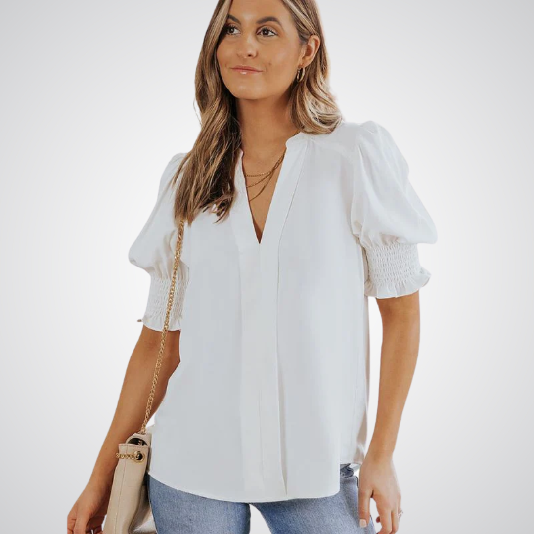 Monica - Chic V-Neck Blouse