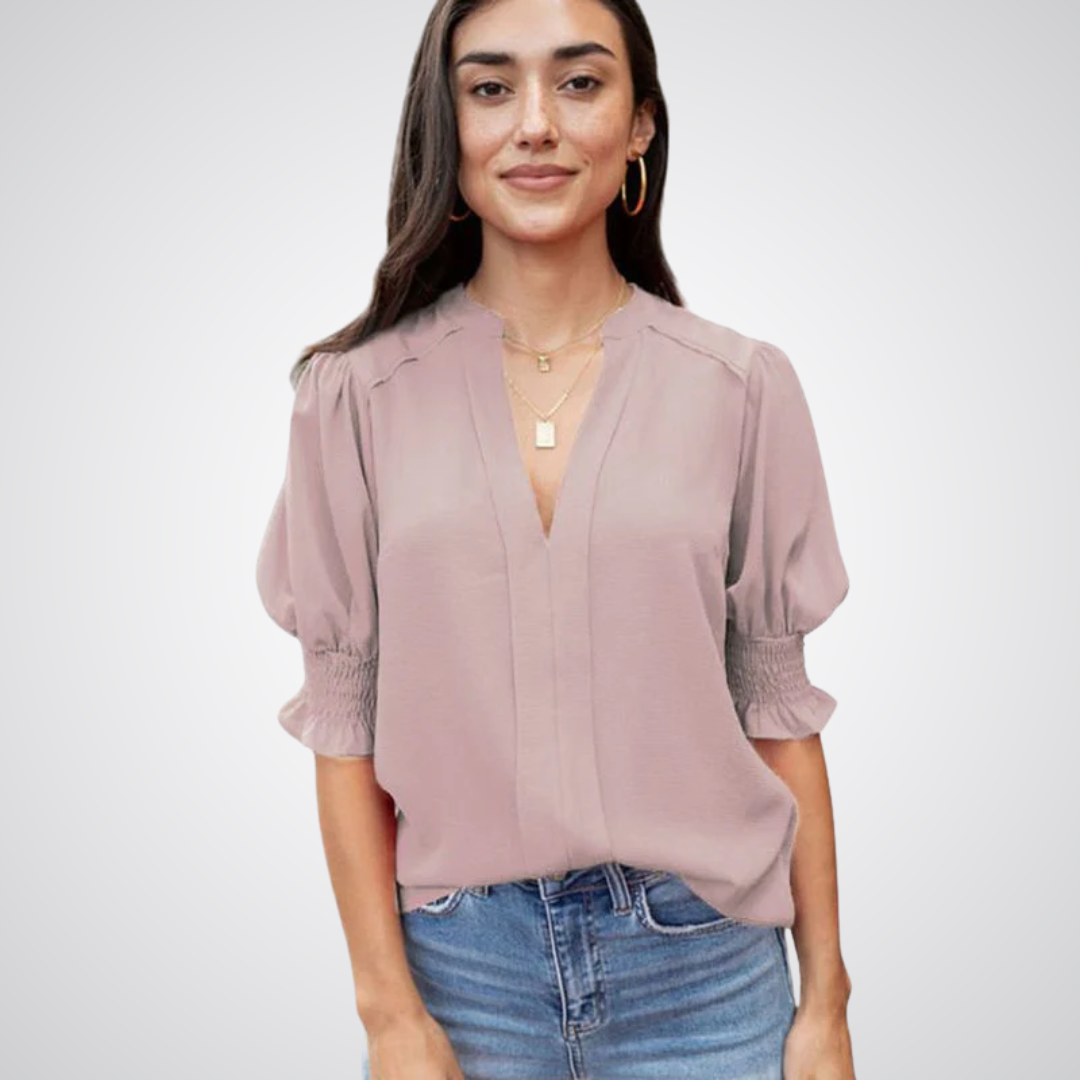 Monica - Chic V-Neck Blouse