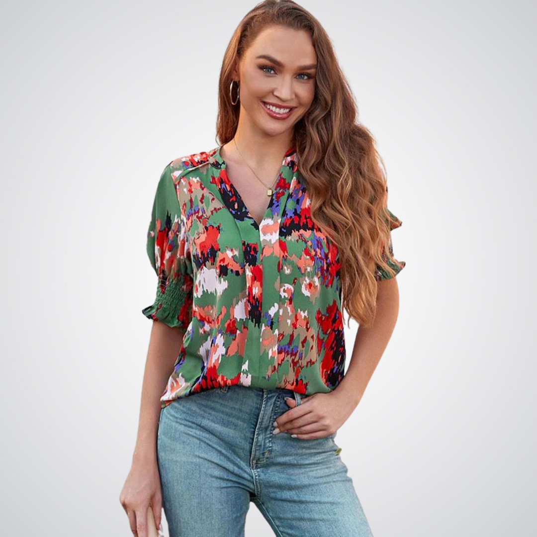Monica - Chic V-Neck Blouse