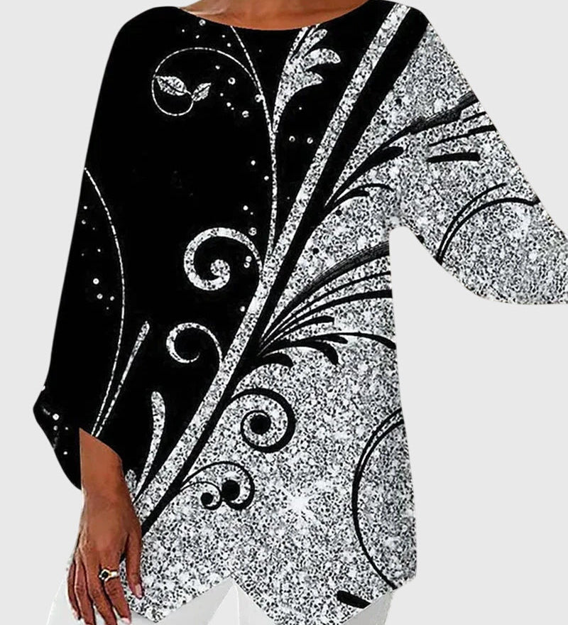 Alayah | Elegant Crew Neck Top