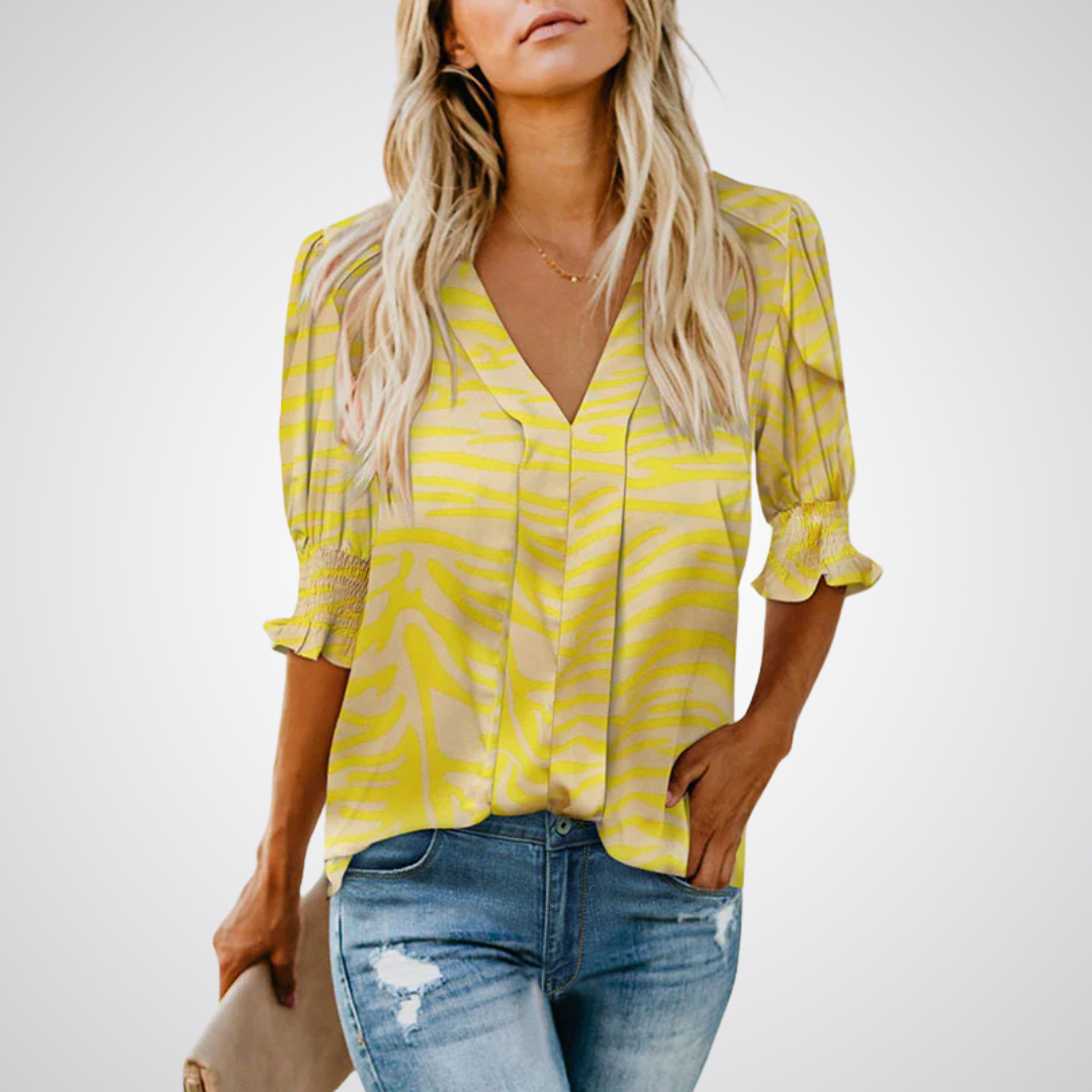 Monica - Chic V-Neck Blouse