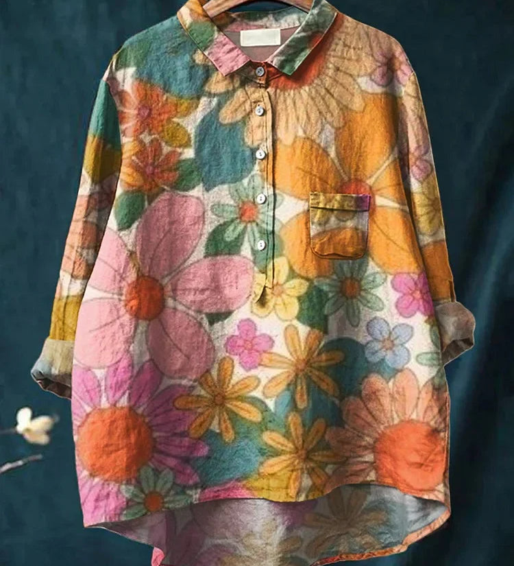 Lara - Floral Art Shirt