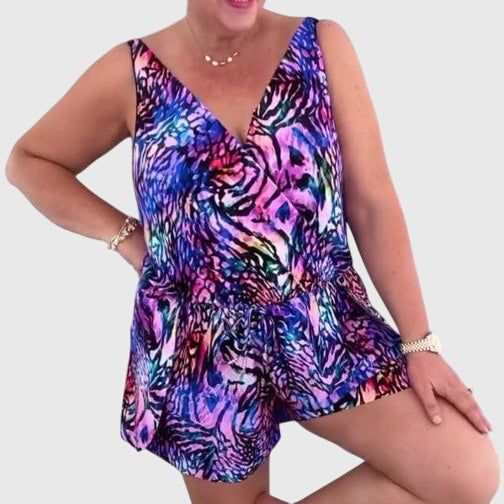 Boat Harbour - V-Neck Swim Dress