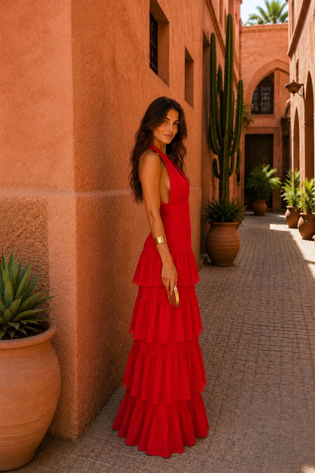 Bronte - Red Wrap Dress