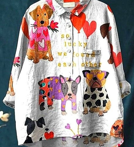Ivy - Hearts & Animals Print Blouse