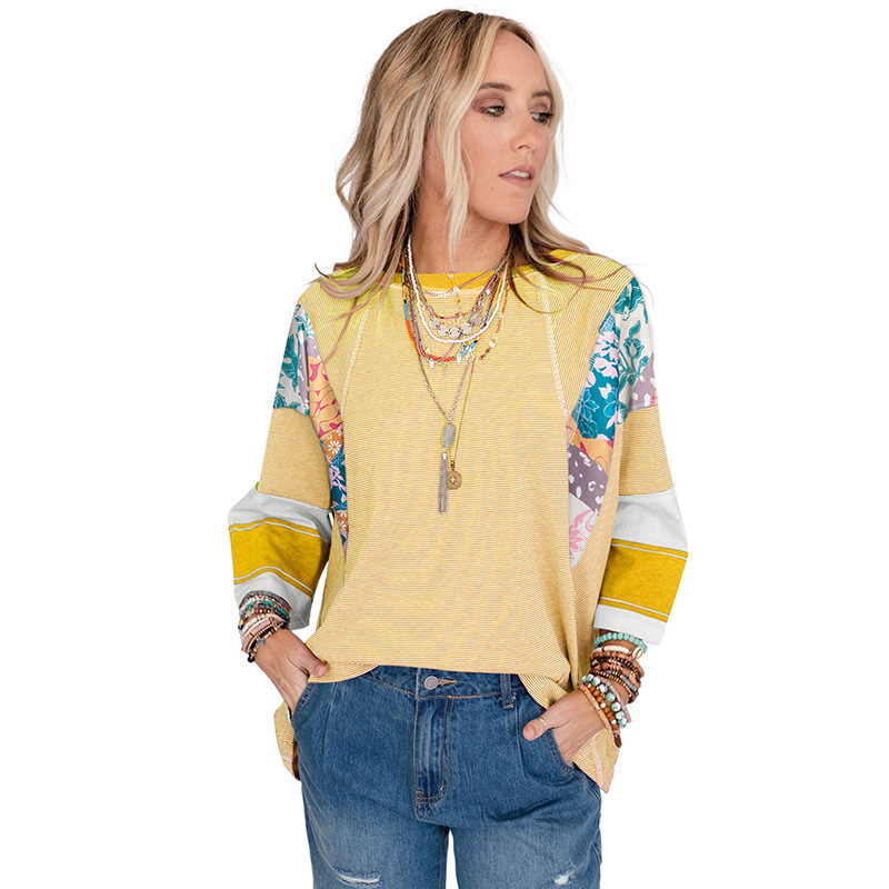 Bailey - Lightweight Patchwork Batwing Top