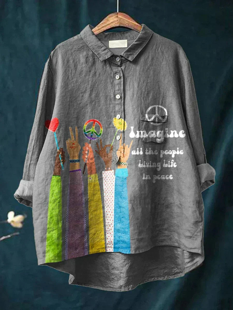 Layla - Boho Peace Print Tee