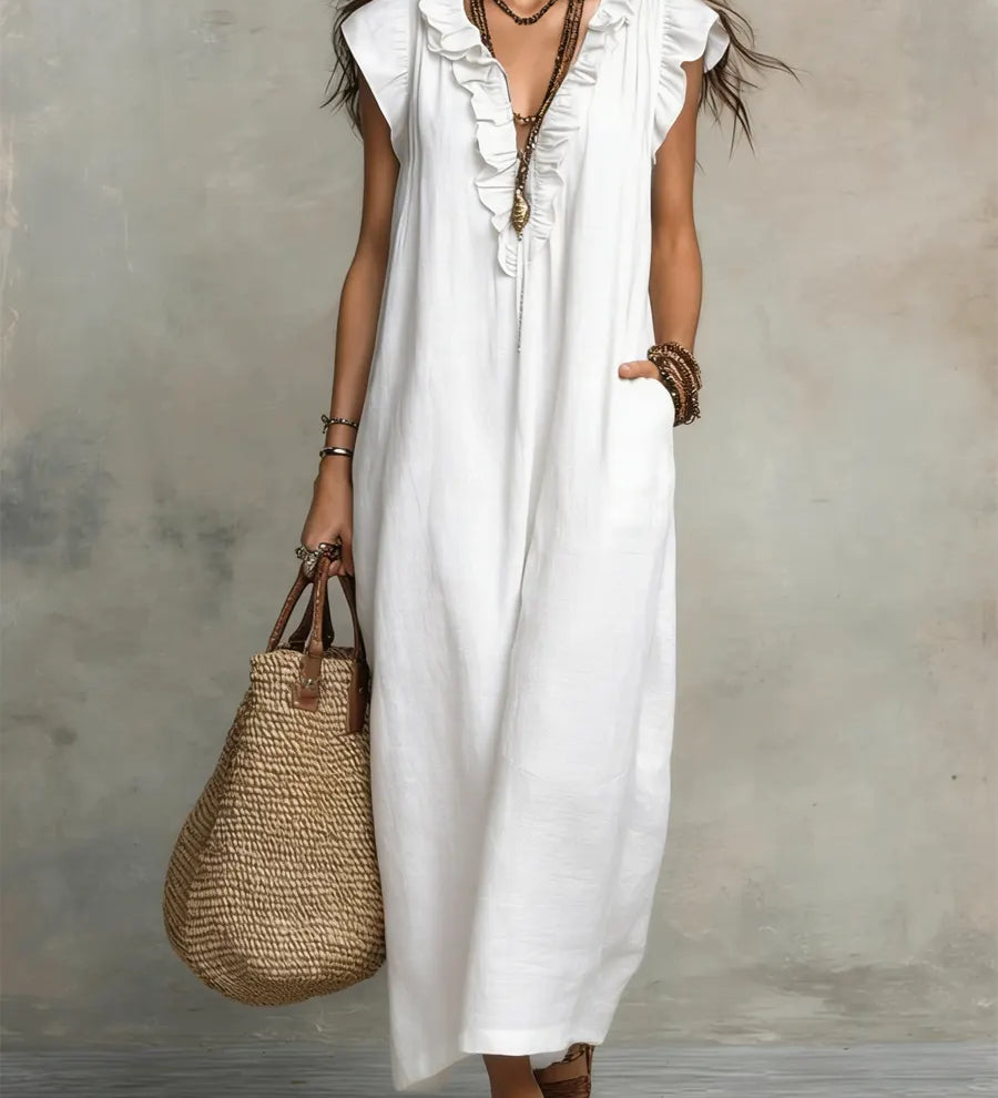 Camellia - Flowy Ruffle Maxi Dress