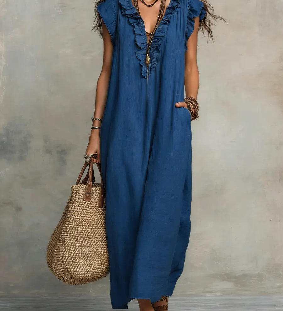 Camellia - Flowy Ruffle Maxi Dress