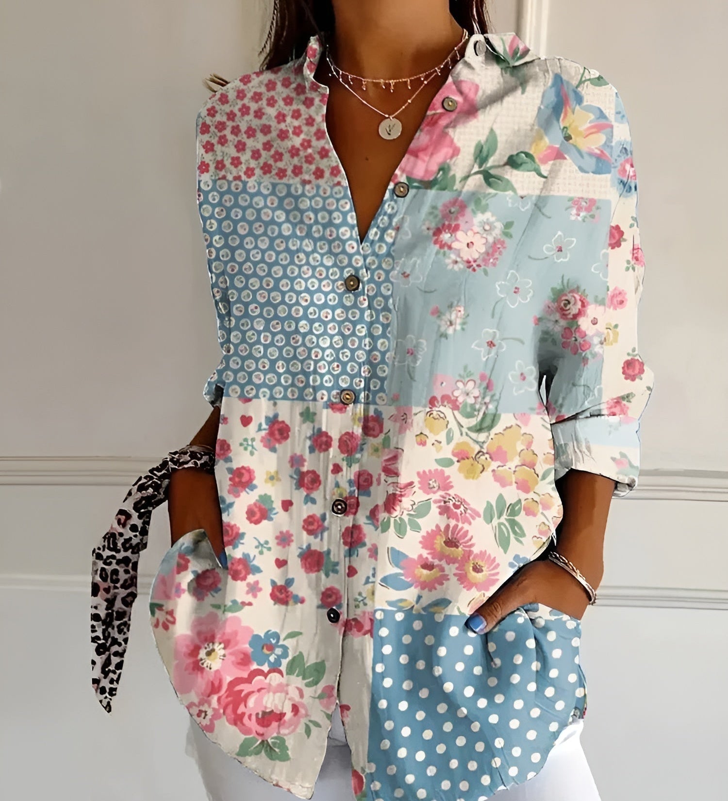 Melodie - Elegant Floral Button Shirt