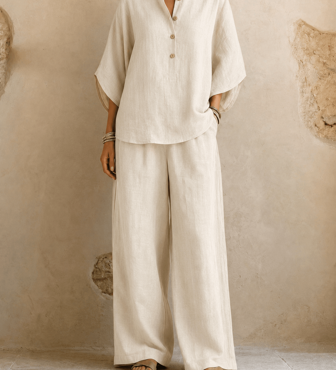 Maribel | Batwing Sleeves and Wide-Leg Pants