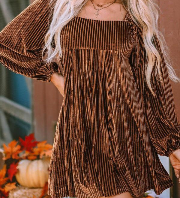 OLIVERAT - Chic Bishop Long Sleeve A-Line