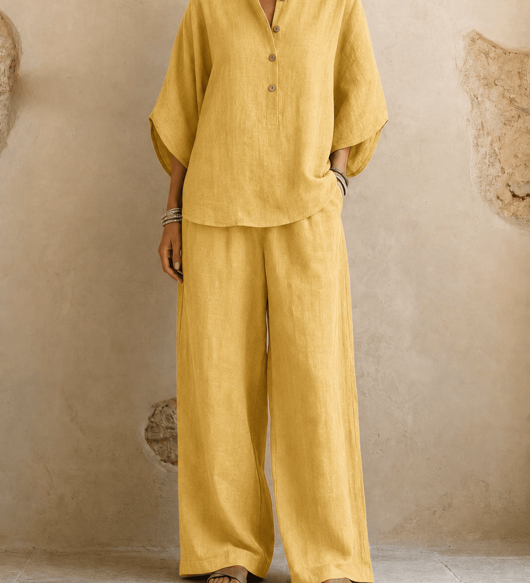 Maribel | Batwing Sleeves and Wide-Leg Pants